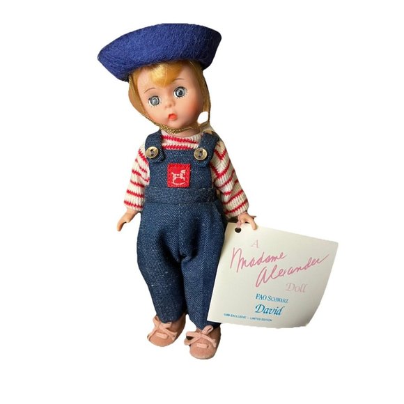 Madame Alexander 8" FAO Schwarz  DIANA & DAVID Pair w/ Wagon, 1989 - Picture 2 of 6